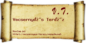 Vecsernyés Teréz névjegykártya