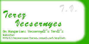 terez vecsernyes business card